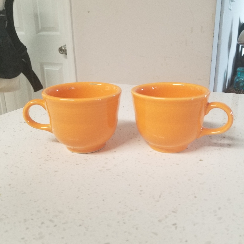 Tangerine Genuine Fiesta Cups 2 Lead free